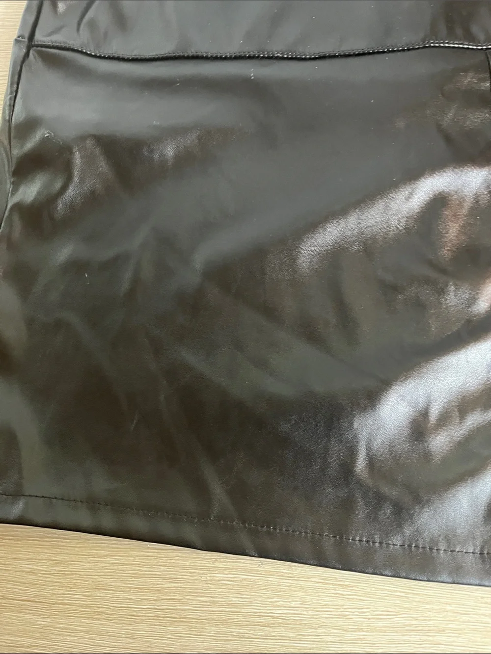Classic Black Faux Leather Mini Skirt